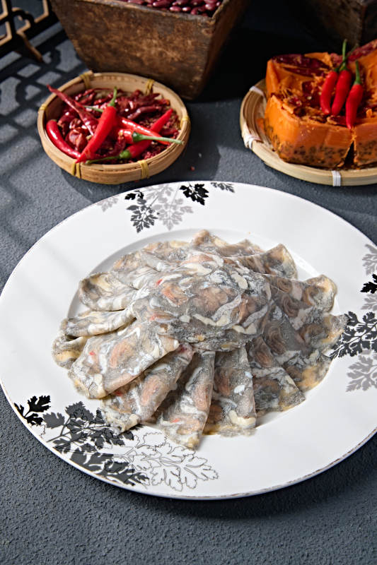 川渝火锅涮品乌鸡肉卷切片