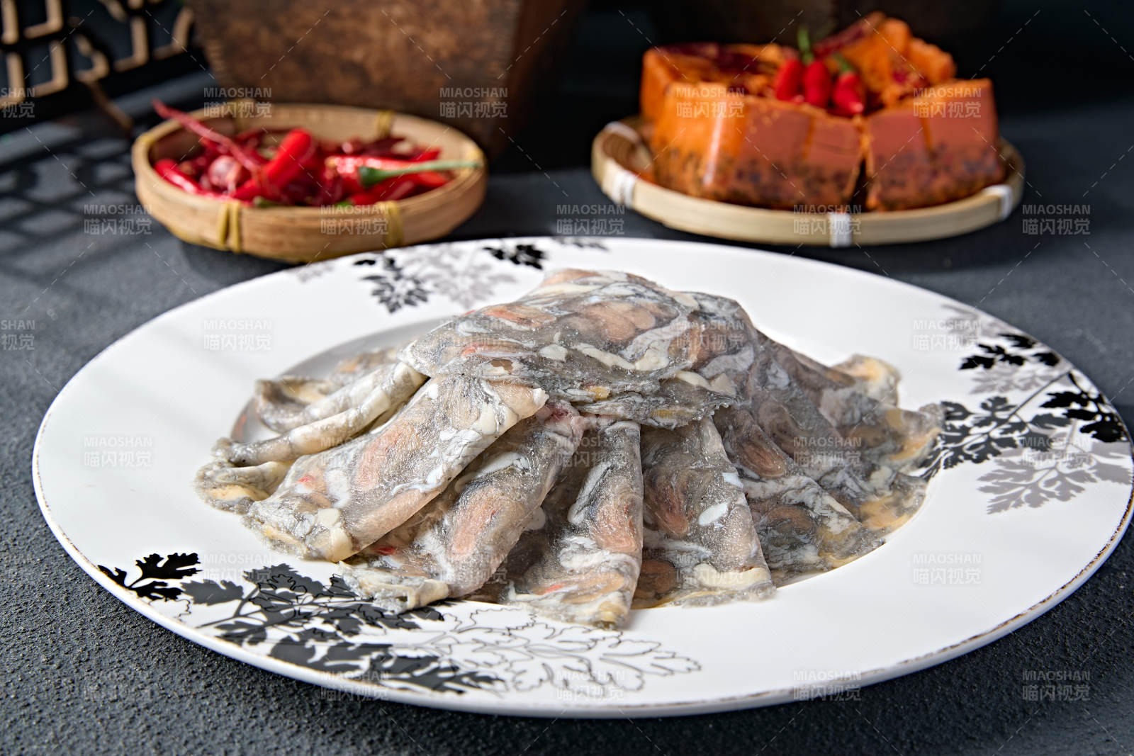 川渝火锅涮品乌鸡肉卷切片