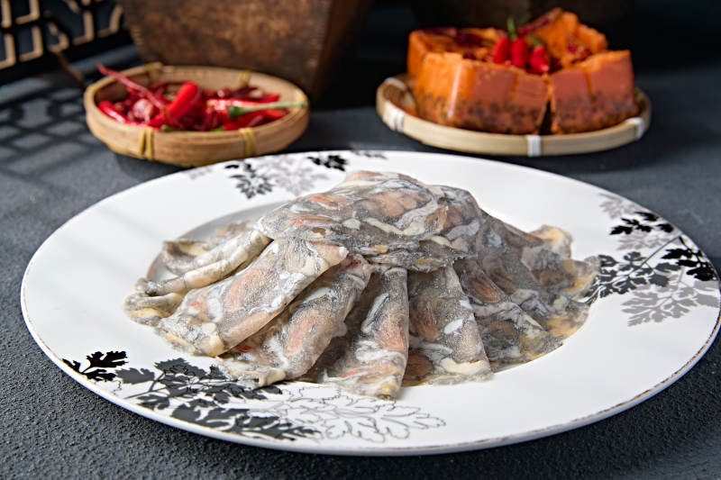 川渝火锅涮品乌鸡肉卷切片