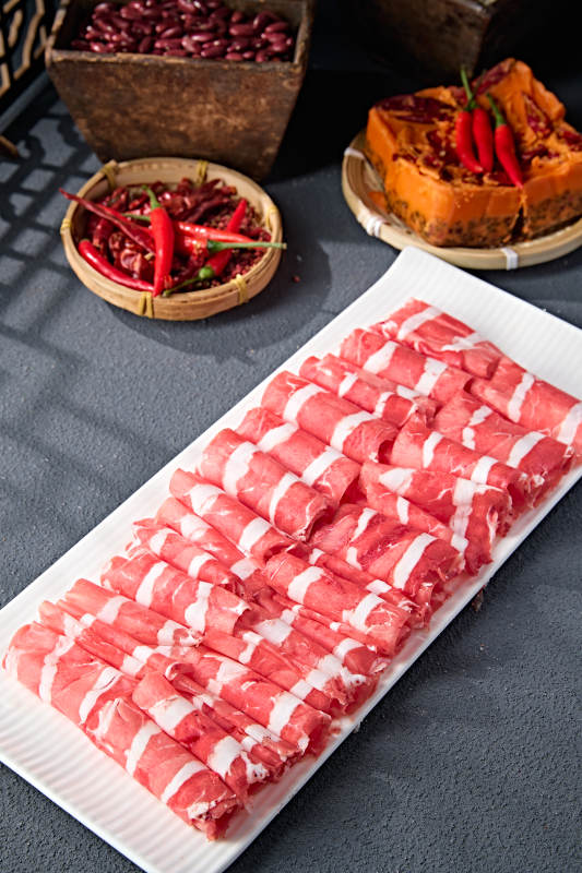 內(nèi)蒙草原羔羊肉卷切片