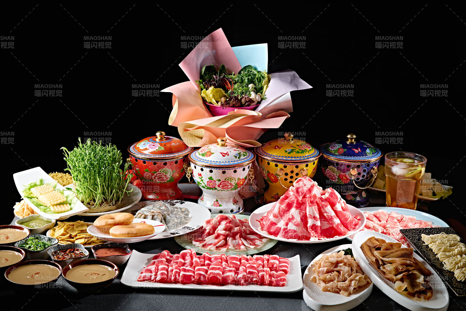 高檔小火鍋套餐美食組合