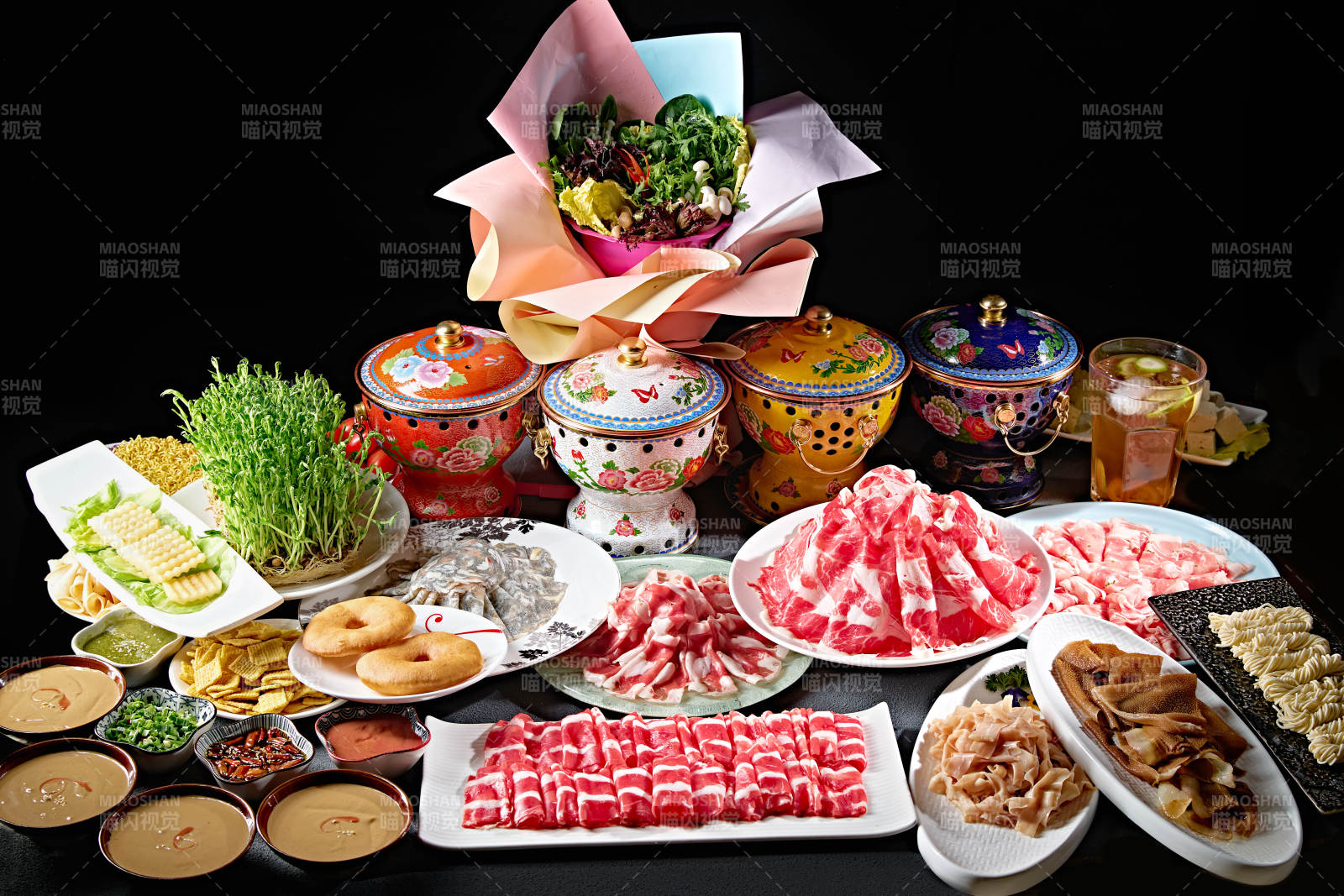 高檔小火鍋套餐美食組合