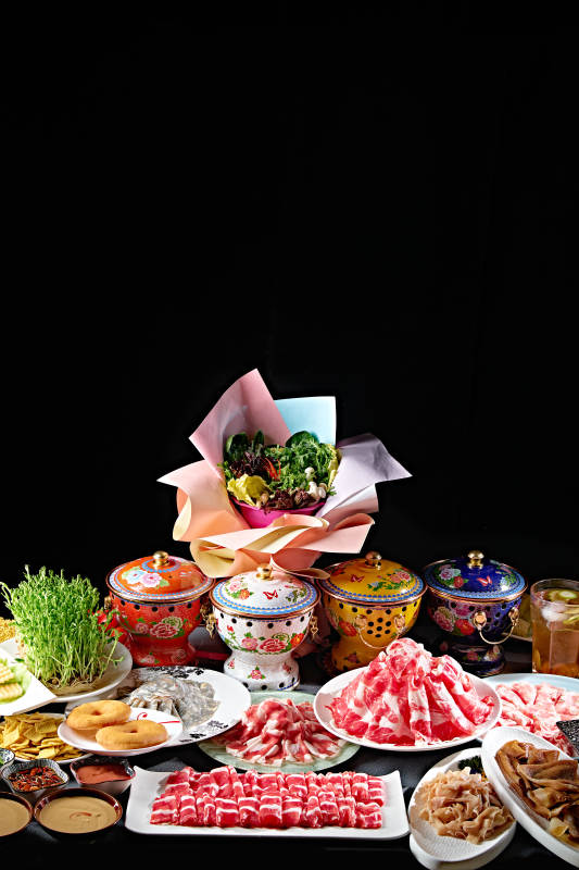 高档小火锅套餐美食组合