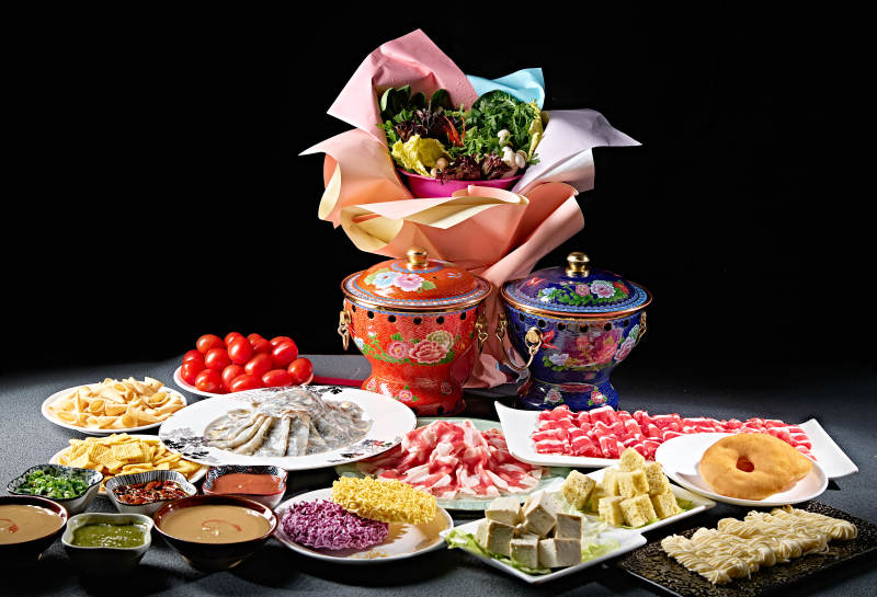 高档小火锅套餐美食组合