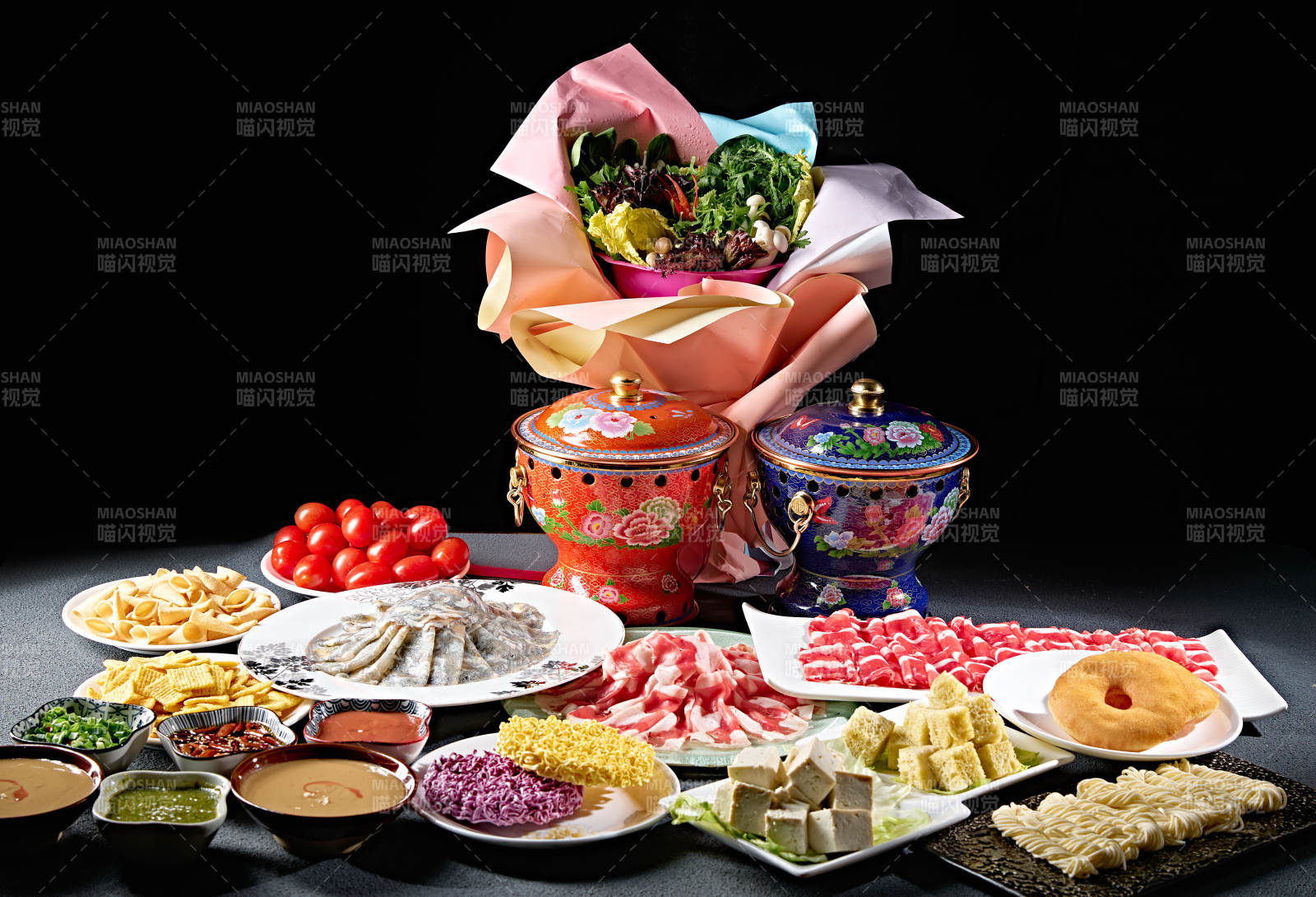 高檔小火鍋套餐美食組合