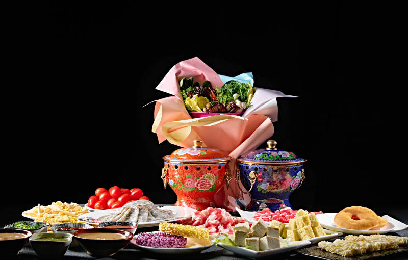 高档小火锅套餐美食组合