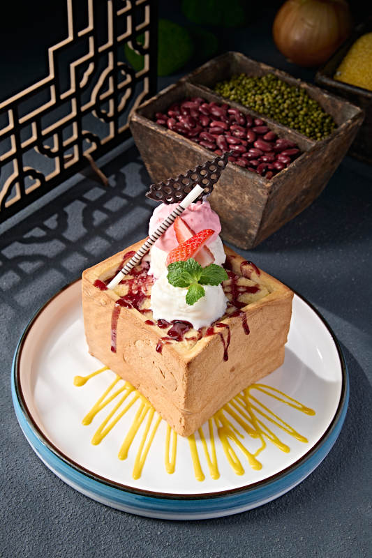 中餐西点冰淇淋面包的诱惑