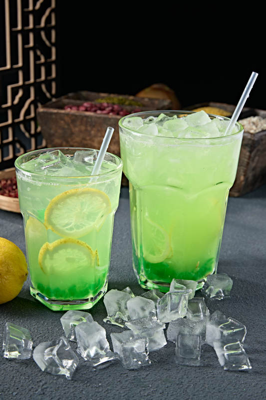 解暑飲料珍珠青蘋果汁