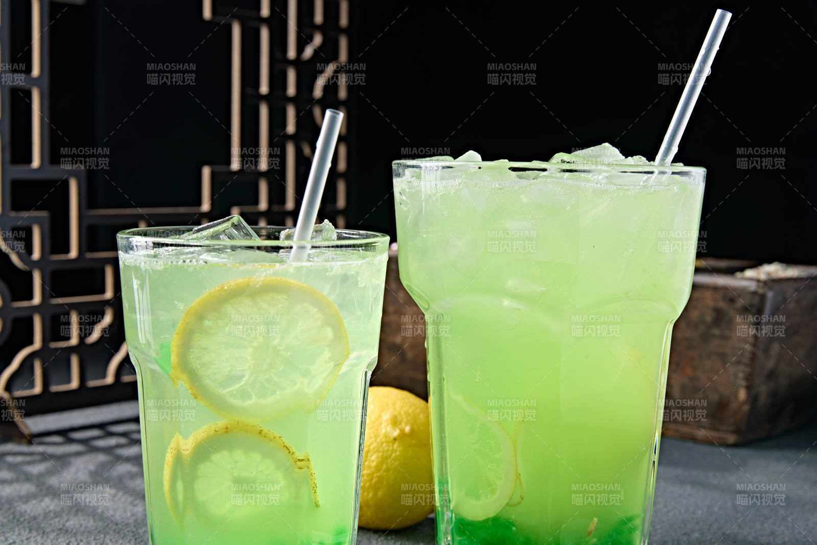 解暑飲料珍珠青蘋果汁