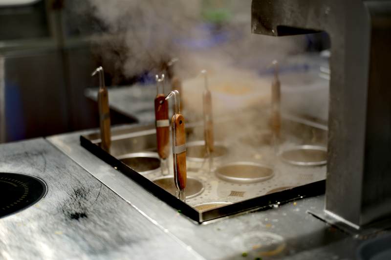 煎饼机正在工作