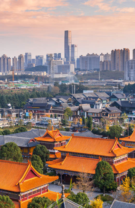 西普陀寺与金融城