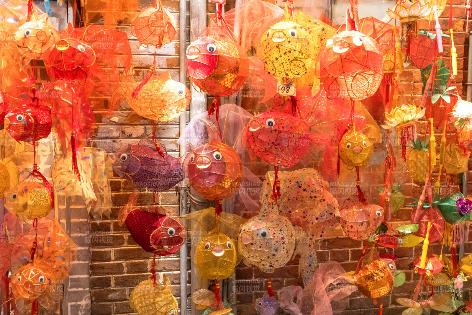 中秋节广州非遗手工鱼灯彩灯鱼形挂饰
