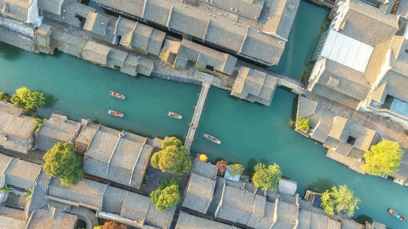 水乡古韵航拍图