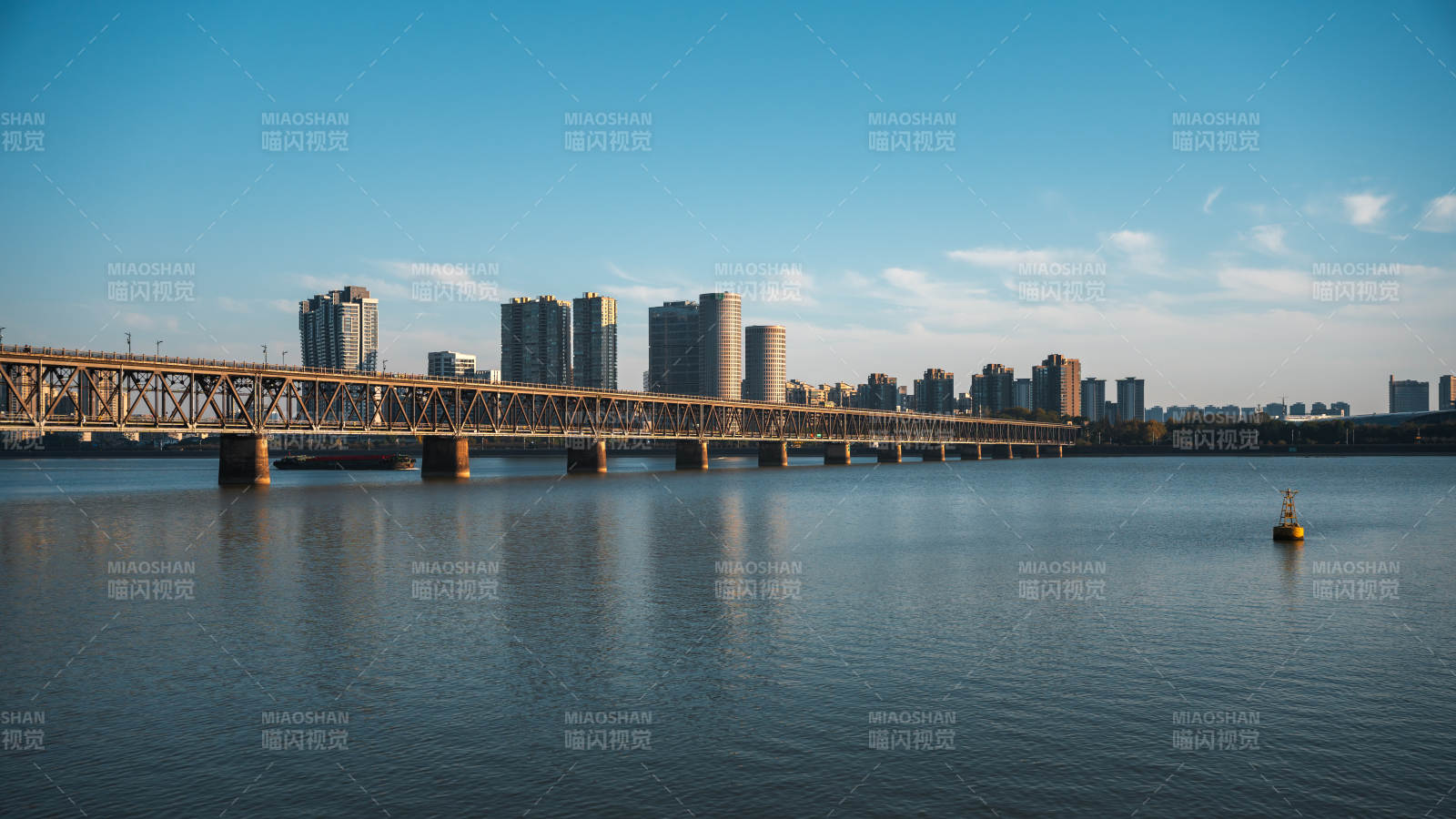 杭州钱塘江大桥城市风光