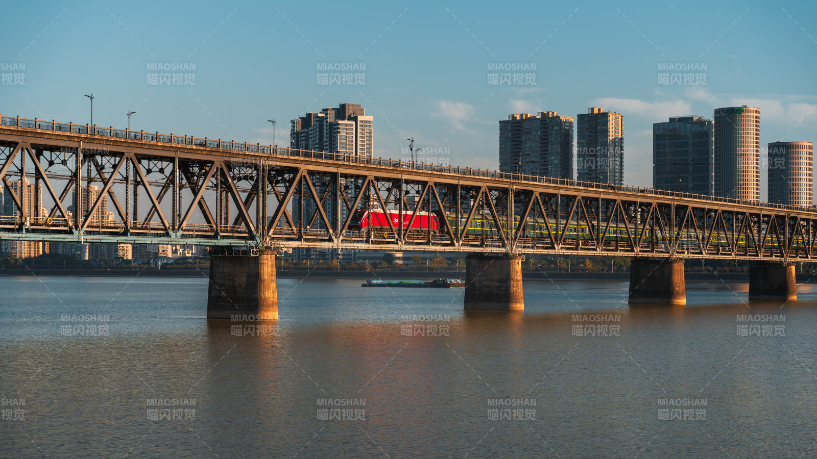 杭州钱塘江大桥城市大桥风光