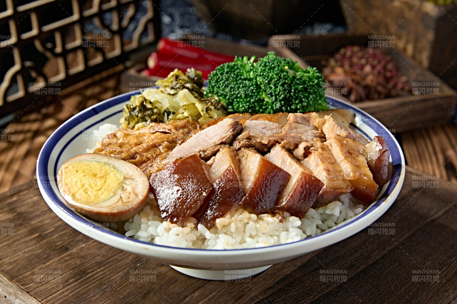 重慶鹵味套餐飯-豬腳肉卷雙拼套飯