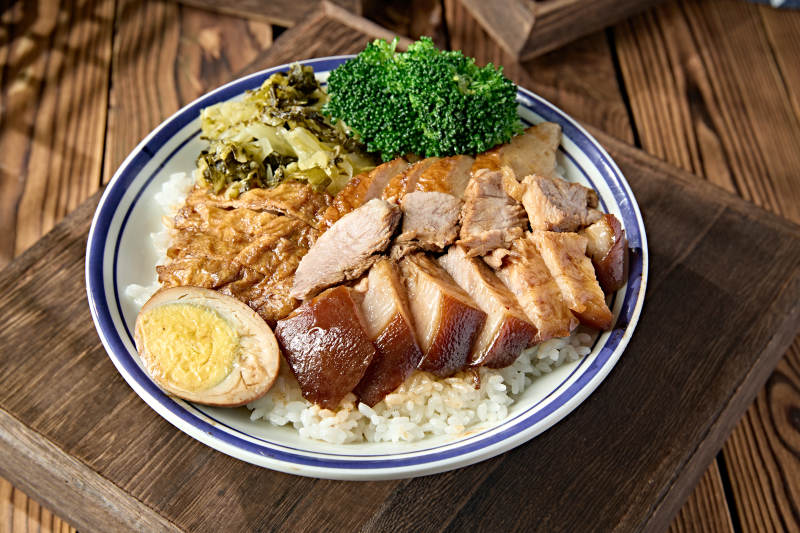 重庆卤味套餐饭-猪脚肉卷双拼套饭