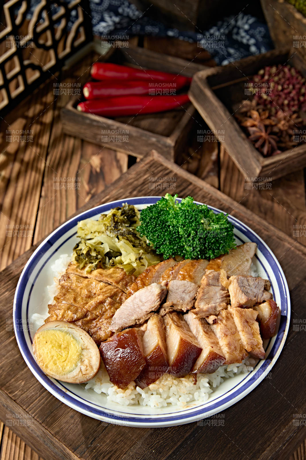 重慶鹵味套餐飯-豬腳肉卷雙拼套飯