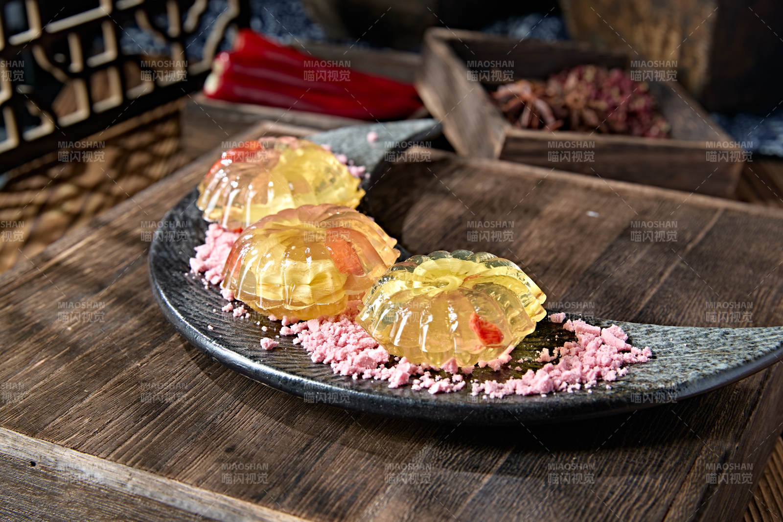 美味茶餐枸杞当归水晶果冻布丁