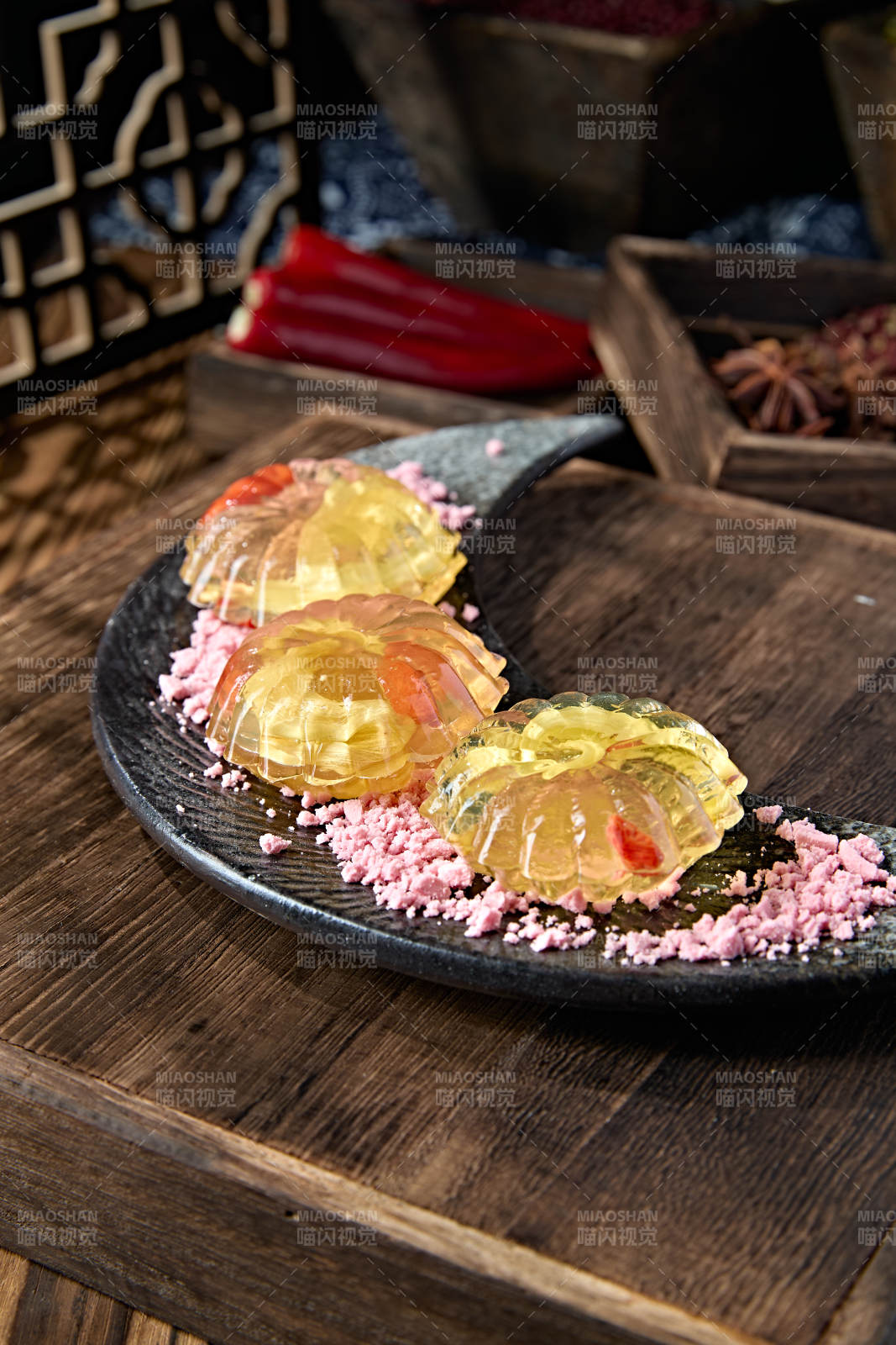 美味茶餐枸杞当归水晶果冻布丁