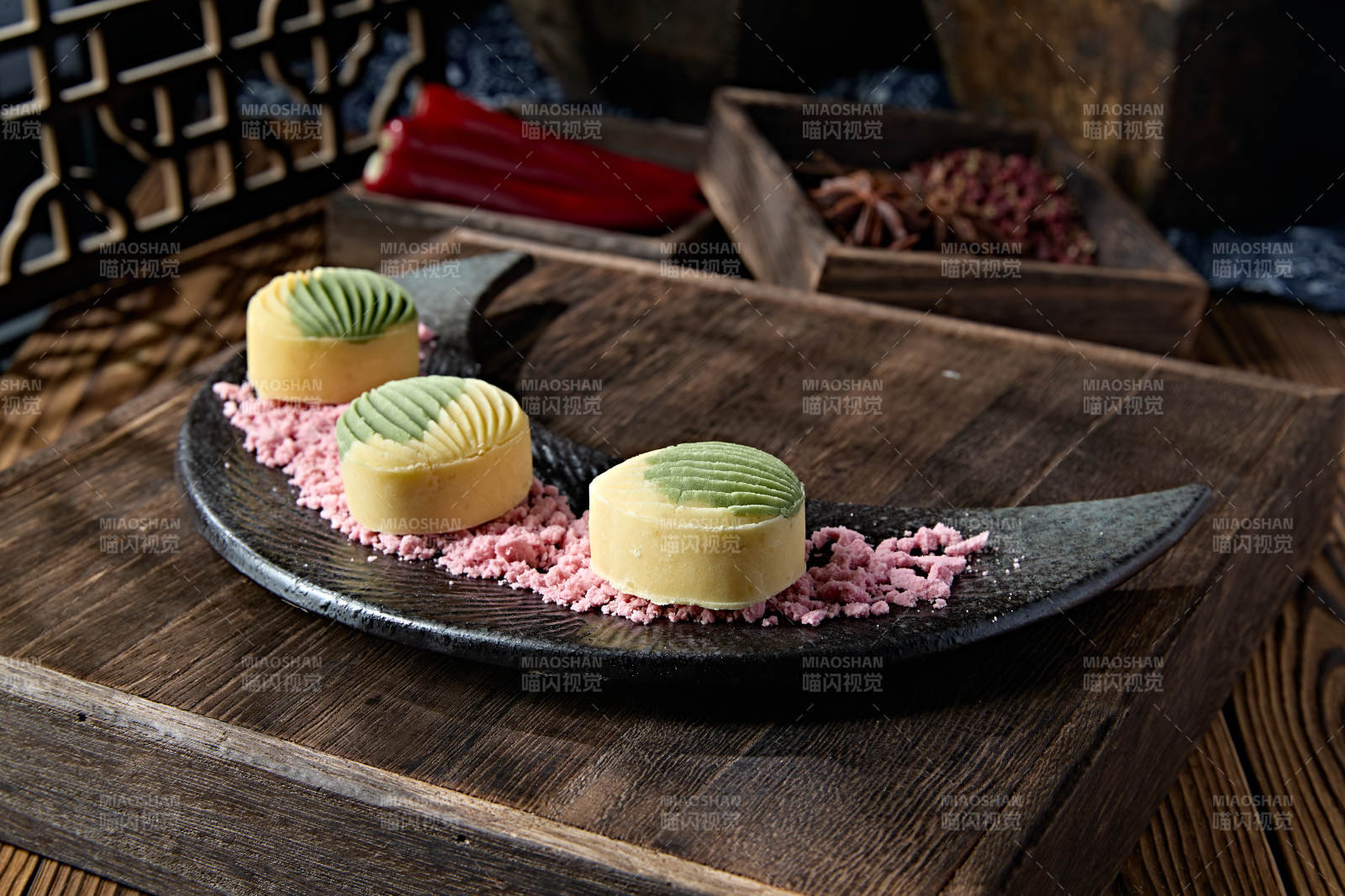 美味茶餐枸雙色豌豆榴蓮酥