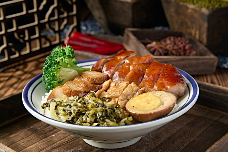 广式叉烧拼烧鹅饭