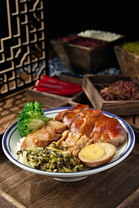 广式叉烧拼烧鹅饭