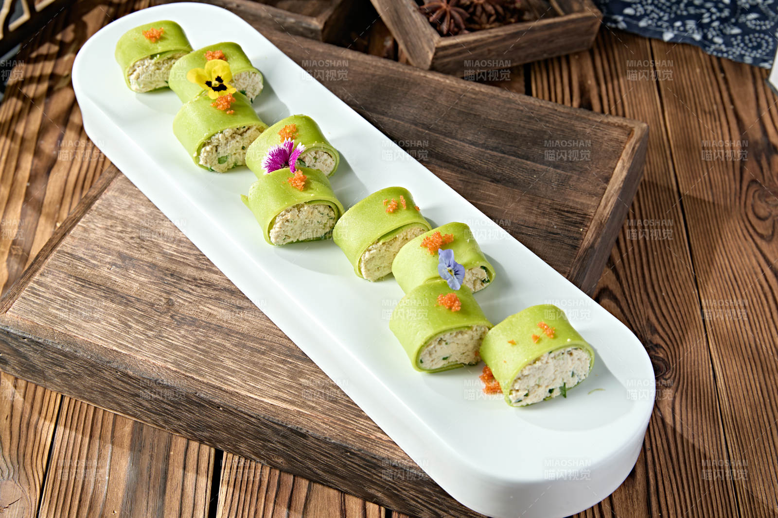 玉子煎蛋卷小葱嫩豆腐