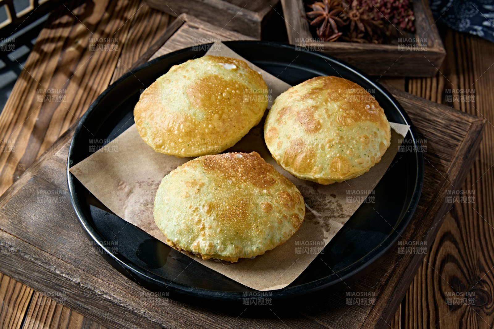 香炸气泡奶香芝士焗榴莲饼