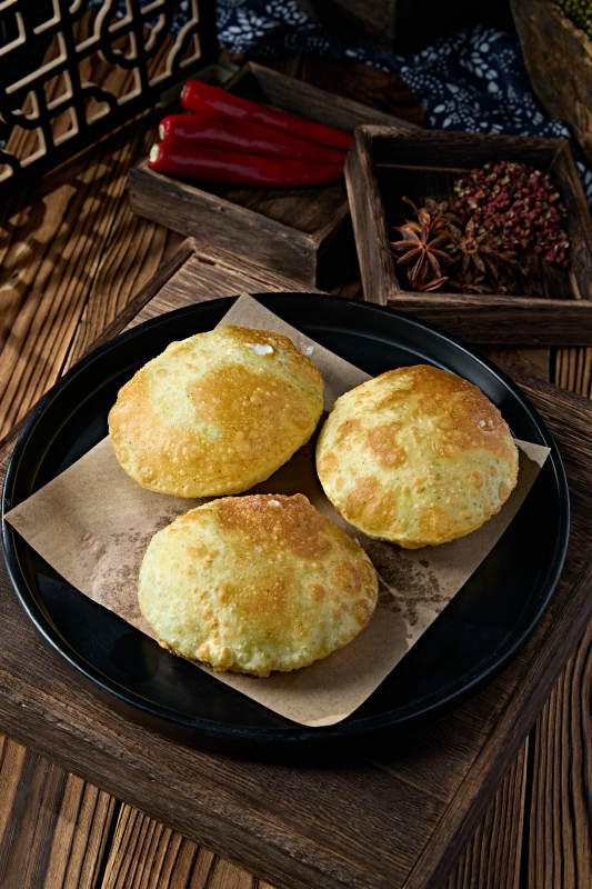 香炸气泡奶香芝士焗榴莲饼