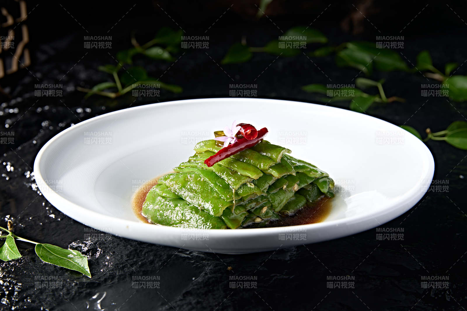 青口小凉菜捞汁烧青辣椒