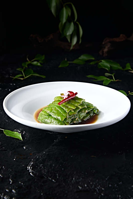 青口小凉菜捞汁烧青辣椒