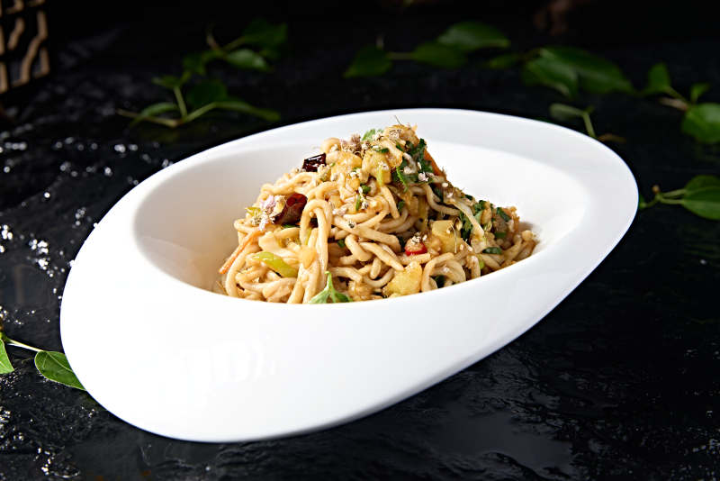 地方风味凉菜凉拌莜面饸饹