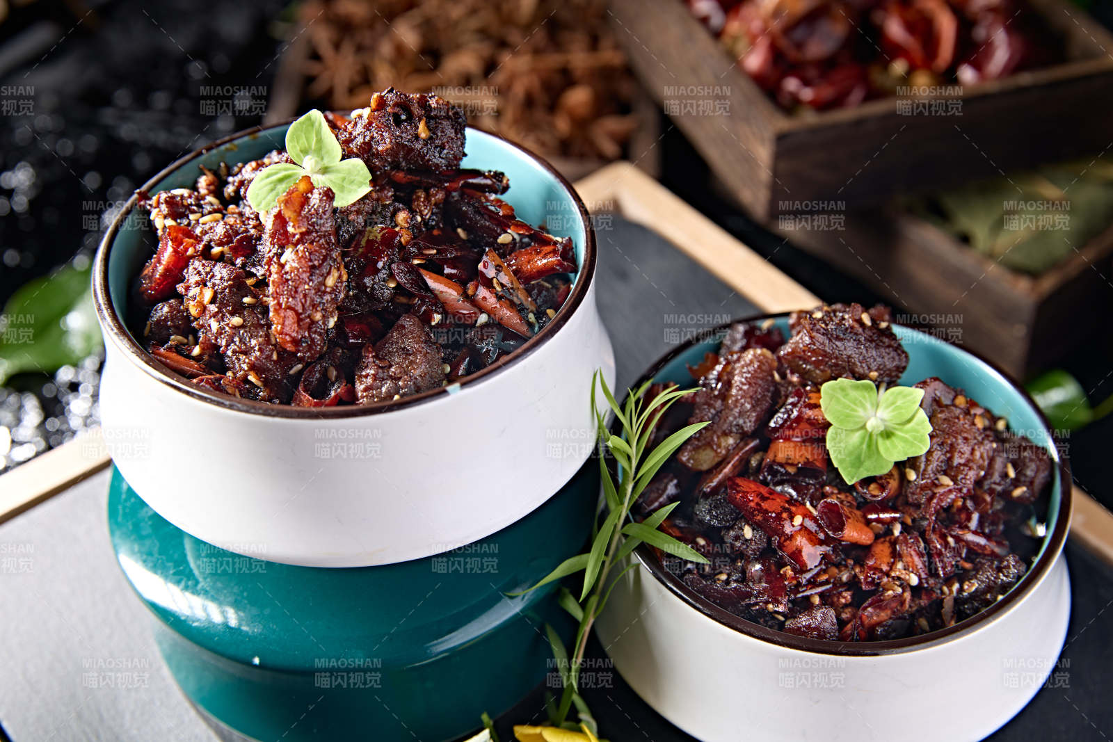 美味涼菜椒麻甜辣牛肉粒