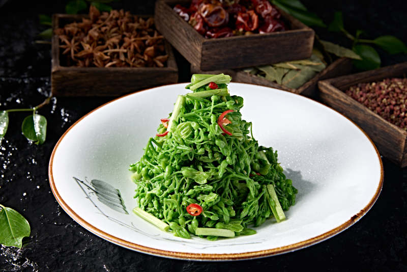 健康素食小凉菜凉拌夜兰花菜