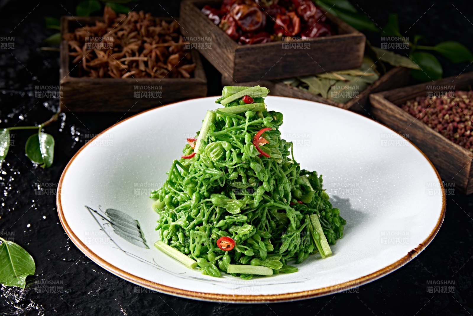 健康素食小凉菜凉拌夜兰花菜