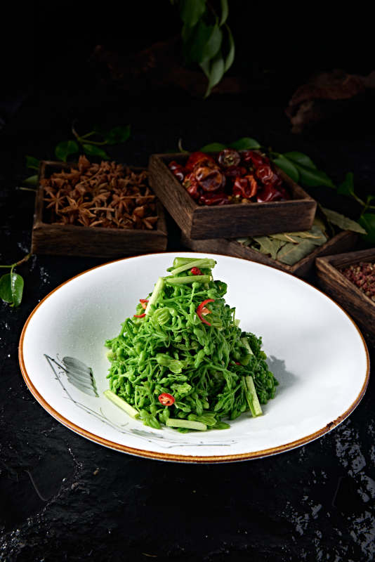 健康素食小凉菜凉拌夜兰花菜