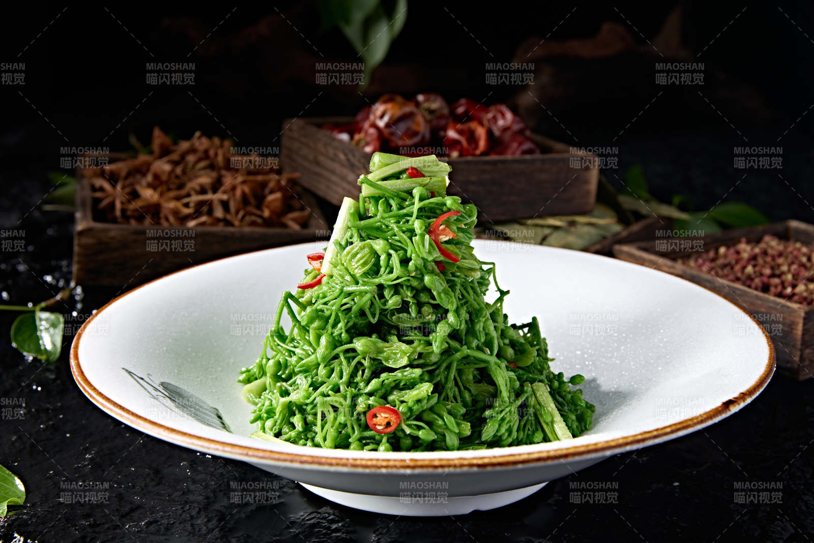 健康素食小凉菜凉拌夜兰花菜