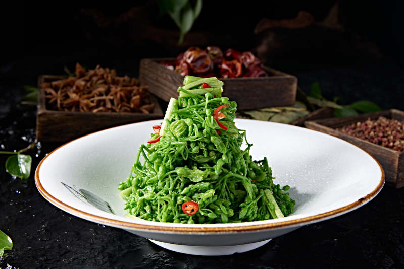 健康素食小凉菜凉拌夜兰花菜