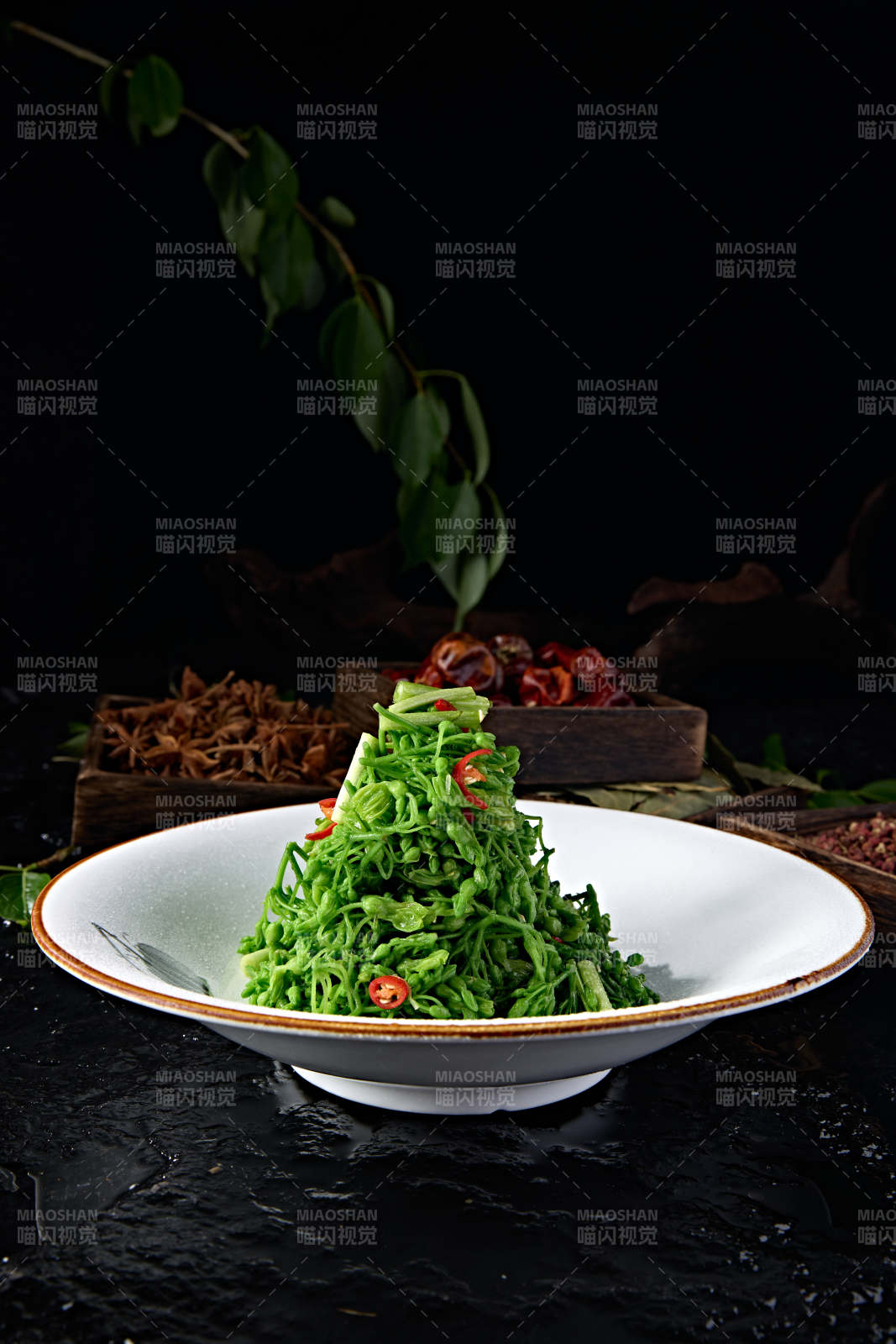 健康素食小凉菜凉拌夜兰花菜