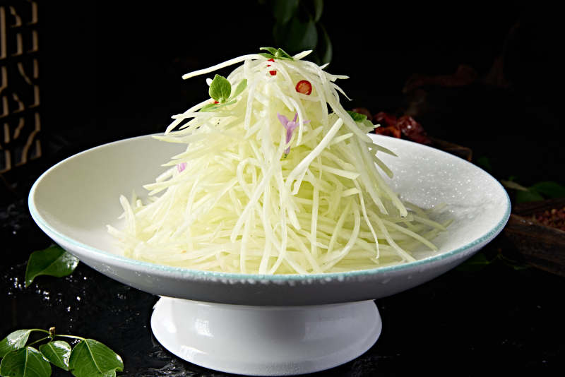 健康素食小凉菜凉拌卤笋丝