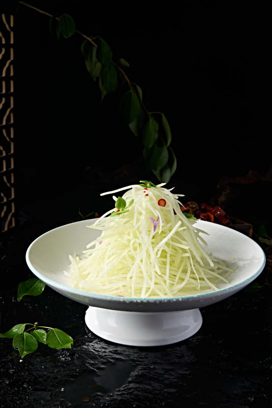 健康素食小凉菜凉拌卤笋丝