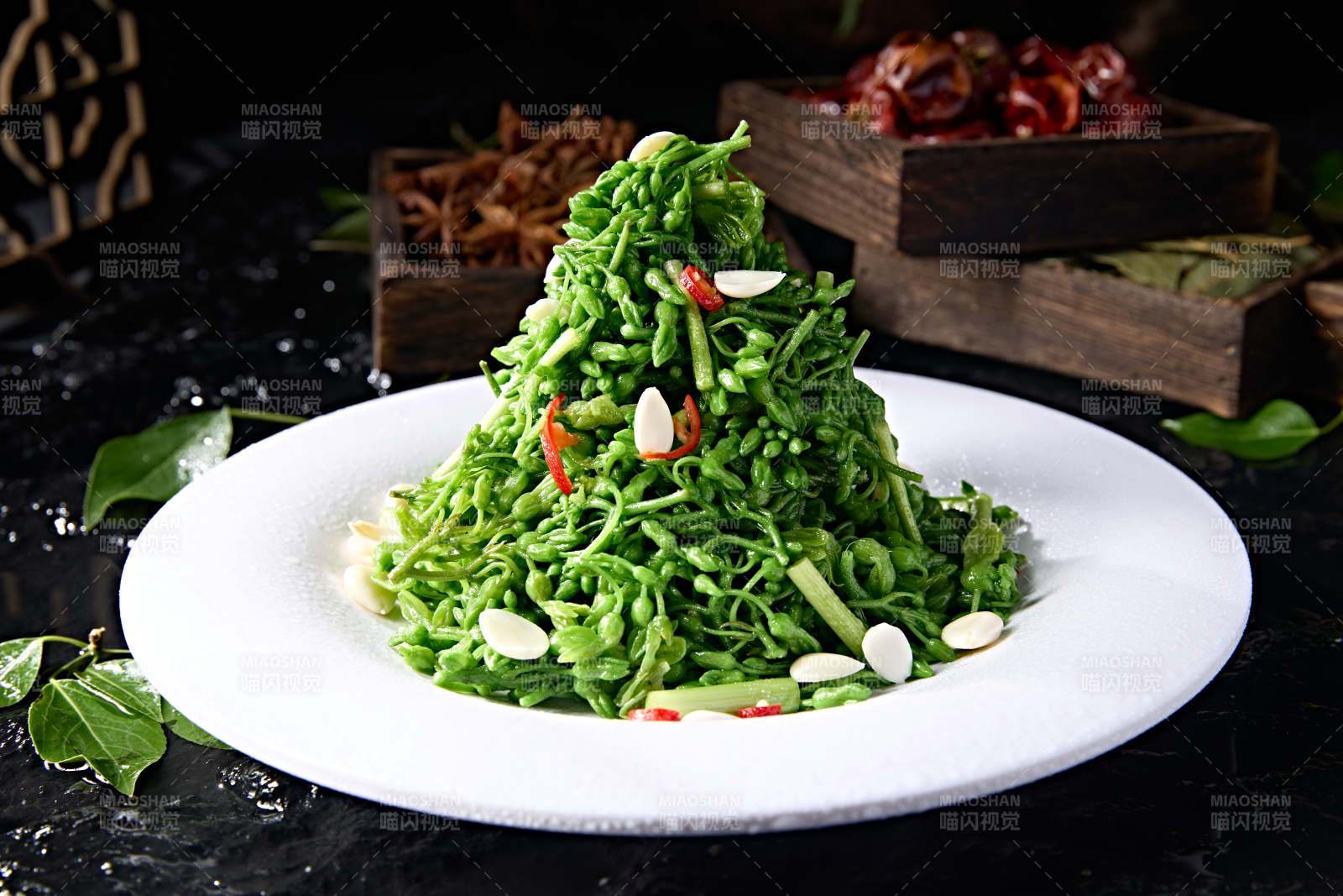 健康素食小凉菜凉拌夜兰花菜