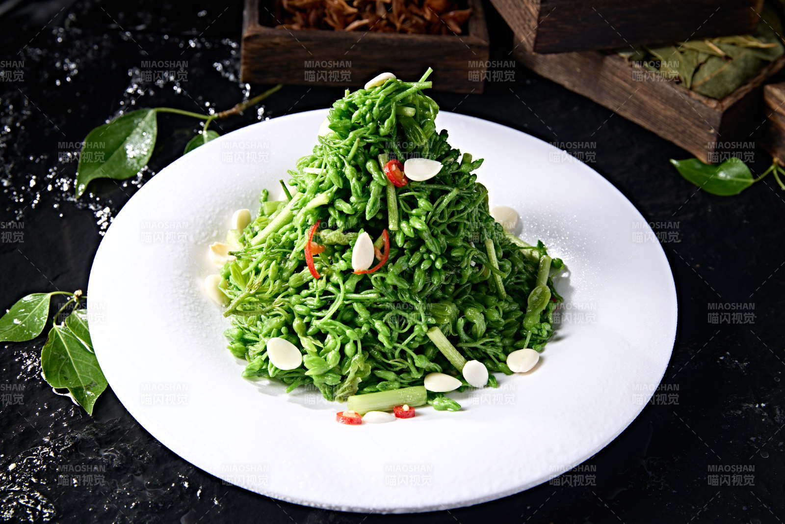 健康素食小凉菜凉拌夜兰花菜