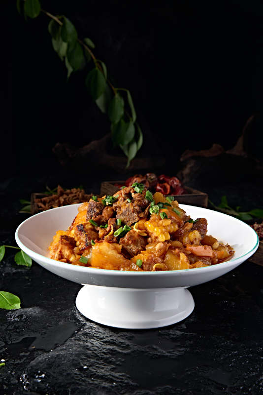 東北農家燉菜南瓜土豆玉米燉豬骨