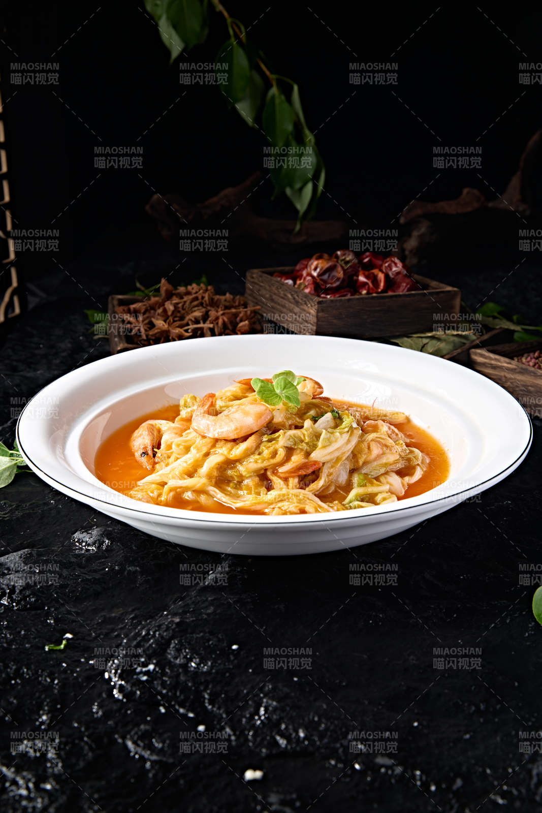 美味浓汤大虾烧白菜