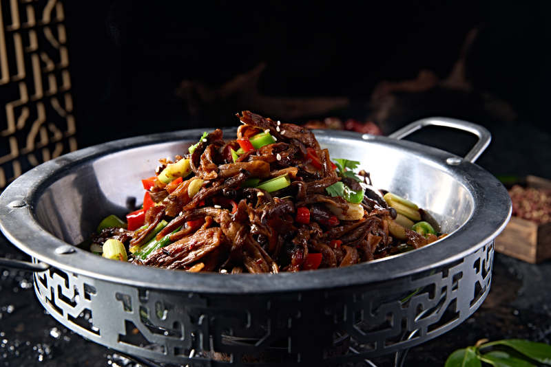 香辣蒜子蒜苗茶树菇