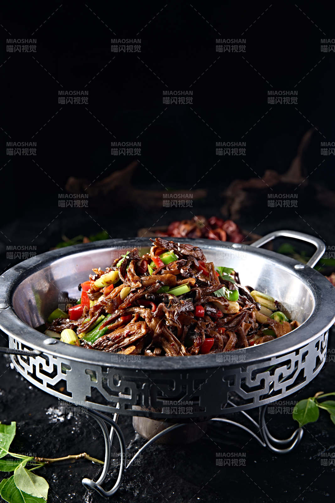 香辣蒜子蒜苗茶树菇