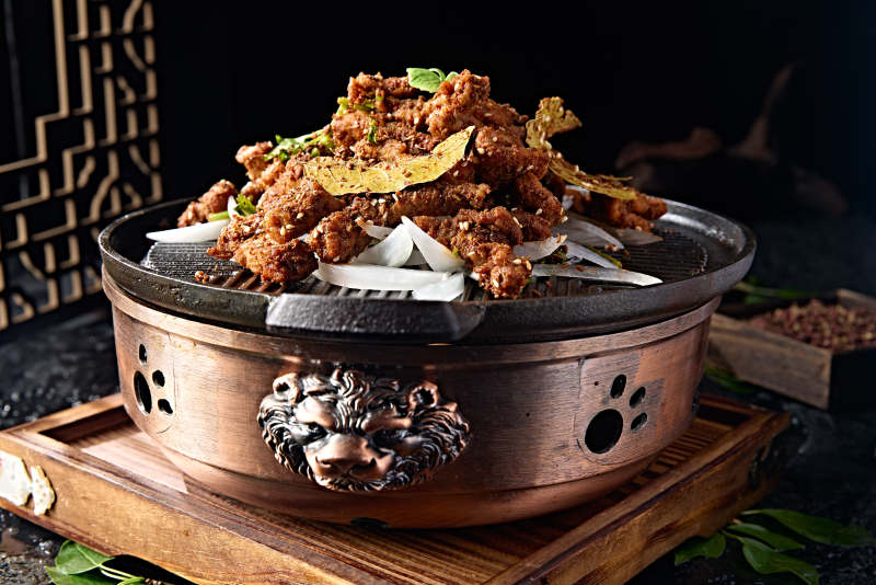 铁板炙子烧孜然牛肉