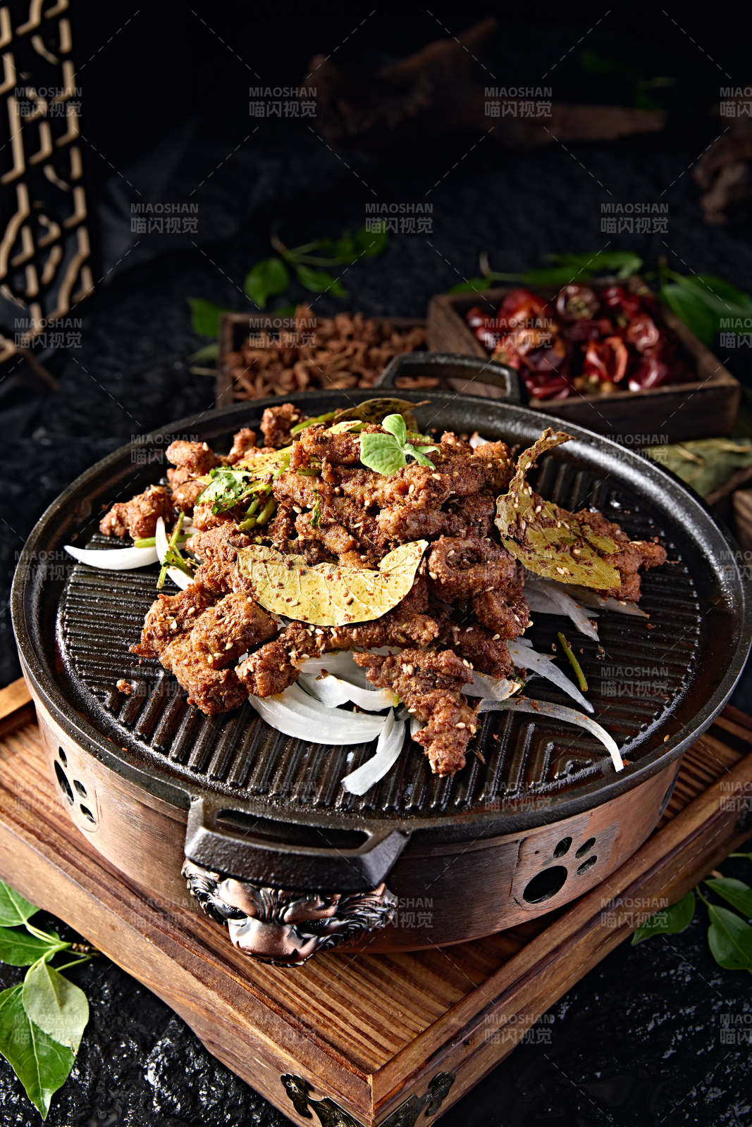 鐵板炙子燒孜然牛肉